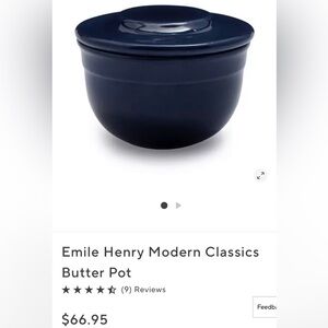 Emile Henry Butter Pot, 7 oz., Twilight Blue